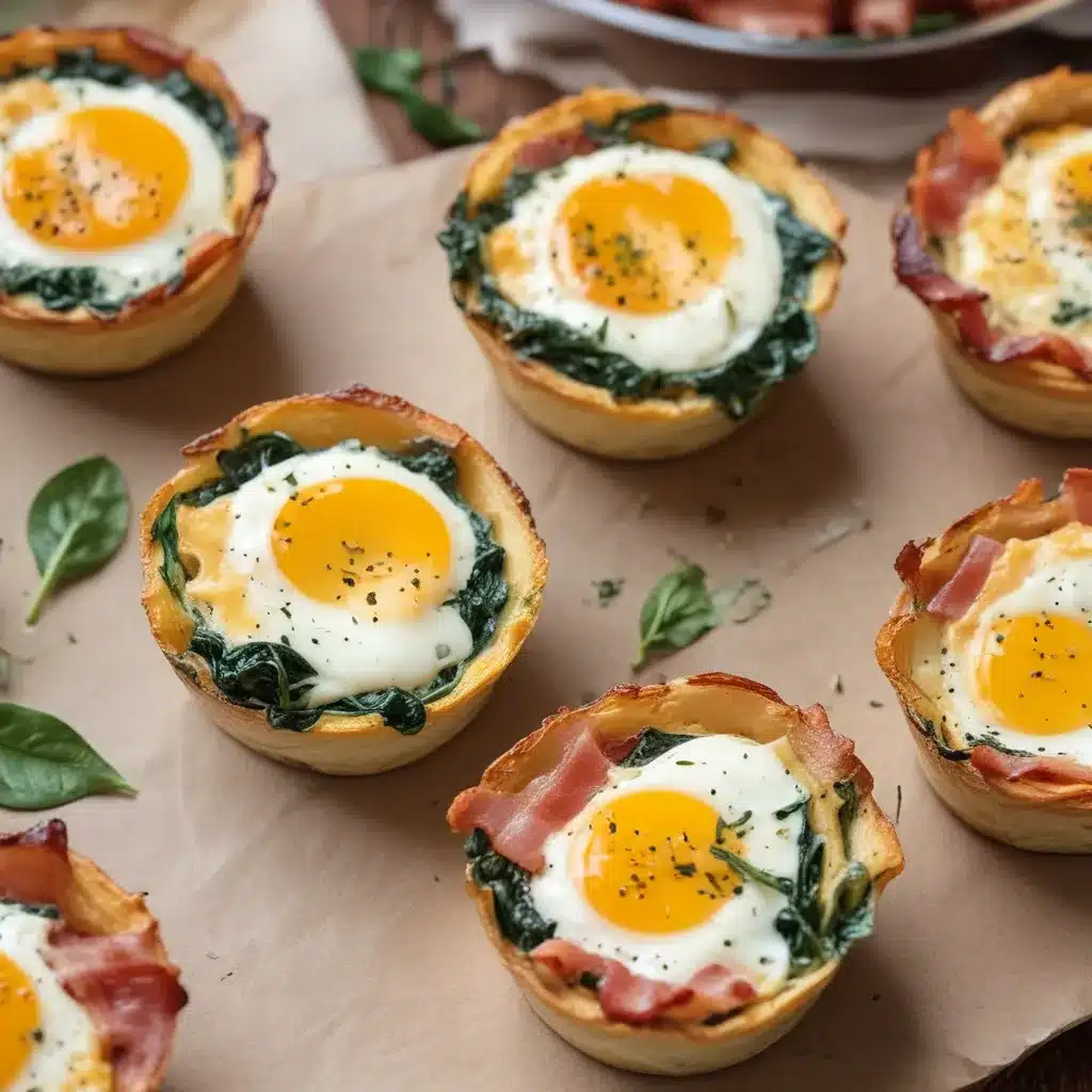 Baked Egg Cups with Bacon and Spinach