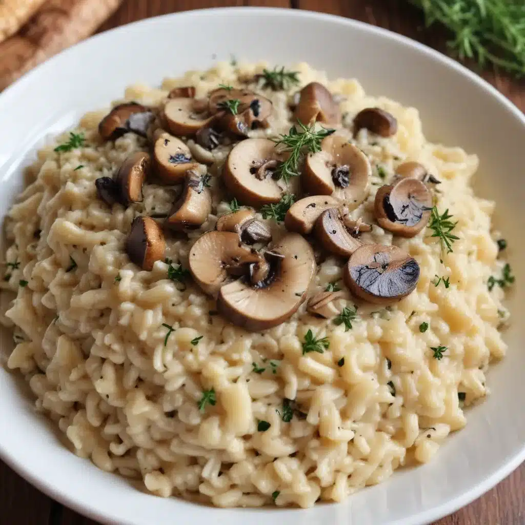 Baked Risotto With Mushrooms and Thyme
