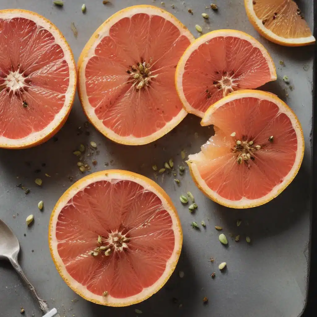 Broiled Grapefruit with Honey and Pistachios