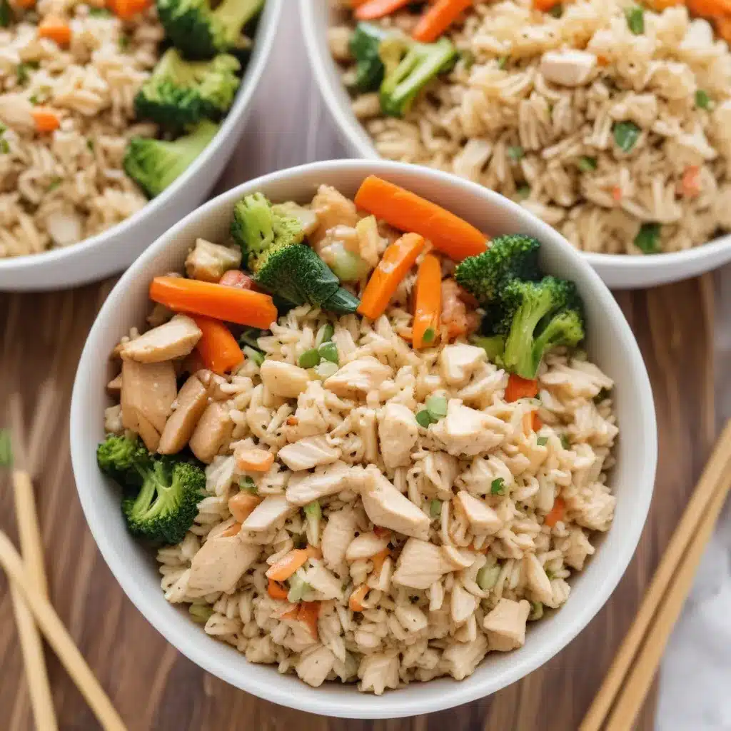 Chicken Fried Rice Bowls with Vegetables