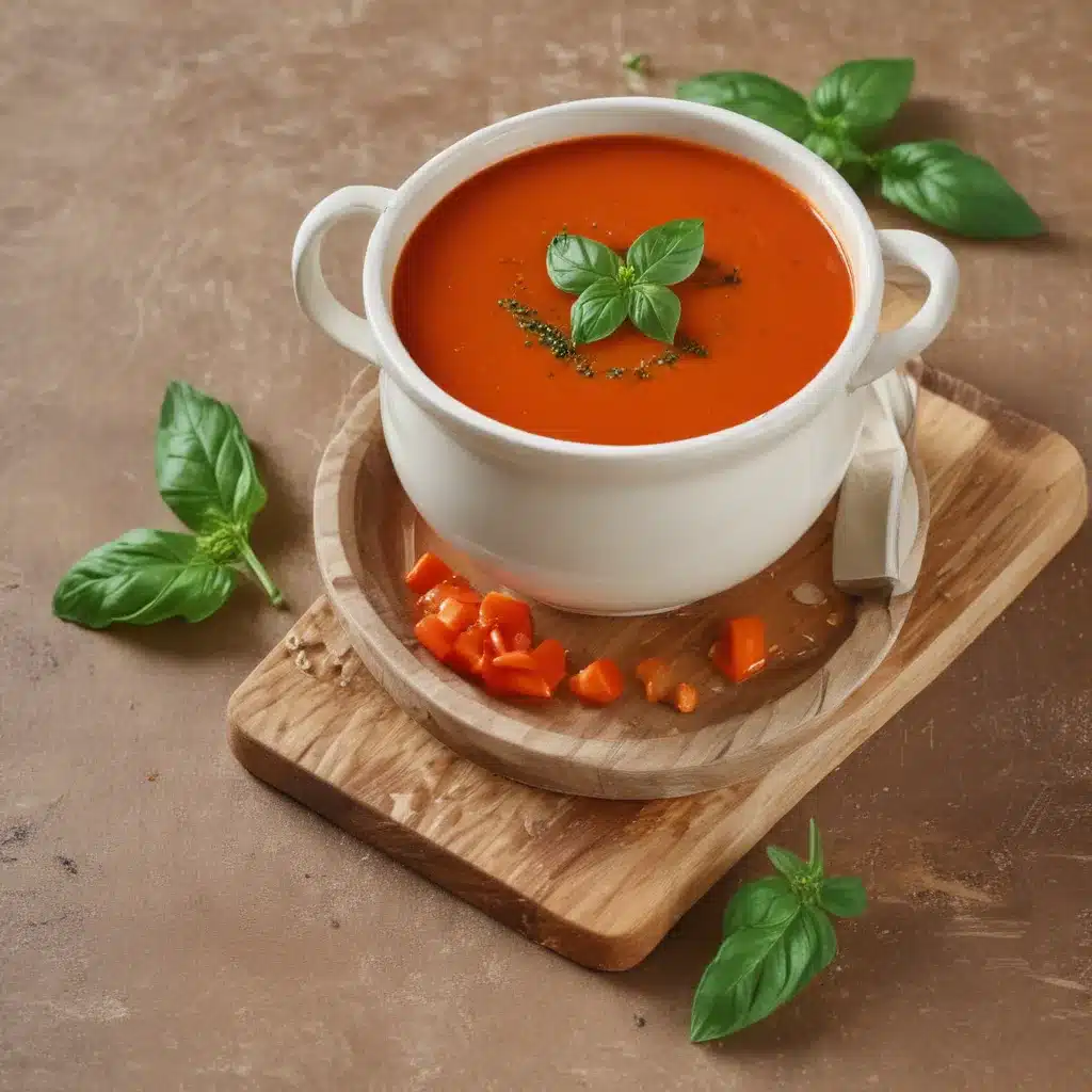 Creamy Tomato Soup with Basil Oil