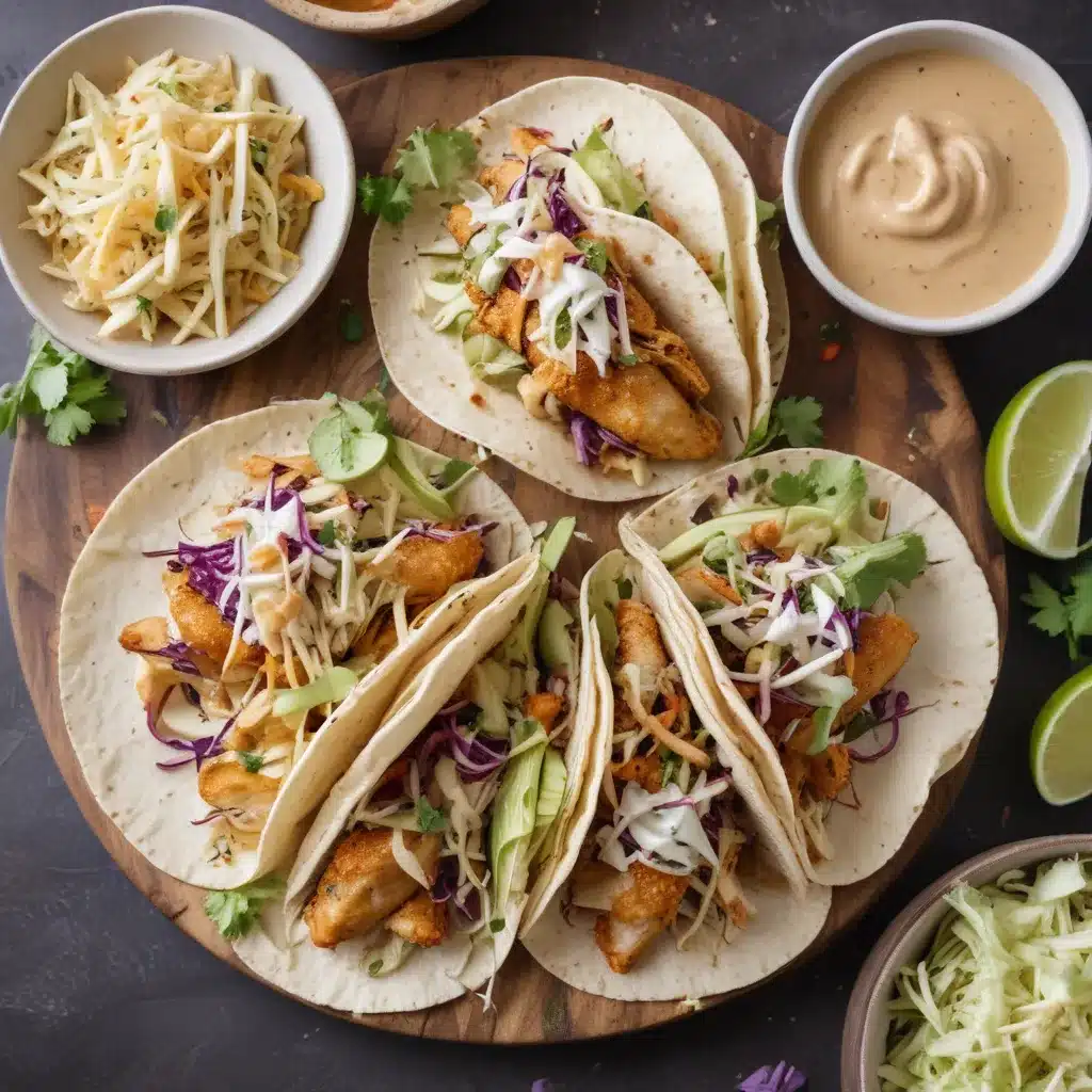 Crispy Fish Tacos with Cabbage Slaw & Chipotle Mayo