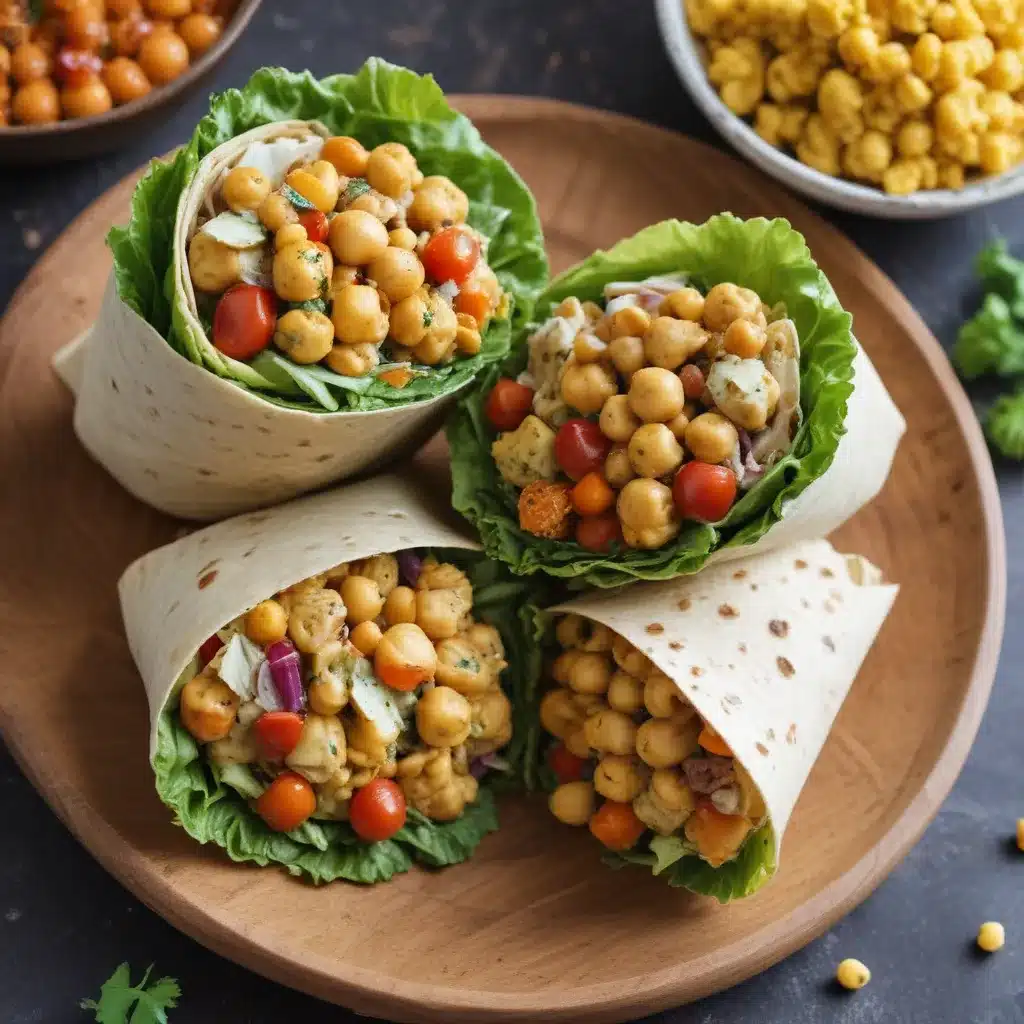 Curried Chickpea Salad Wraps