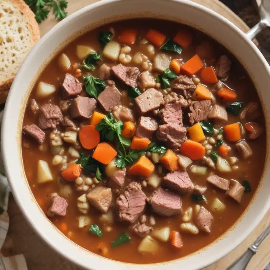 Hearty Beef and Barley Soup with Vegetables