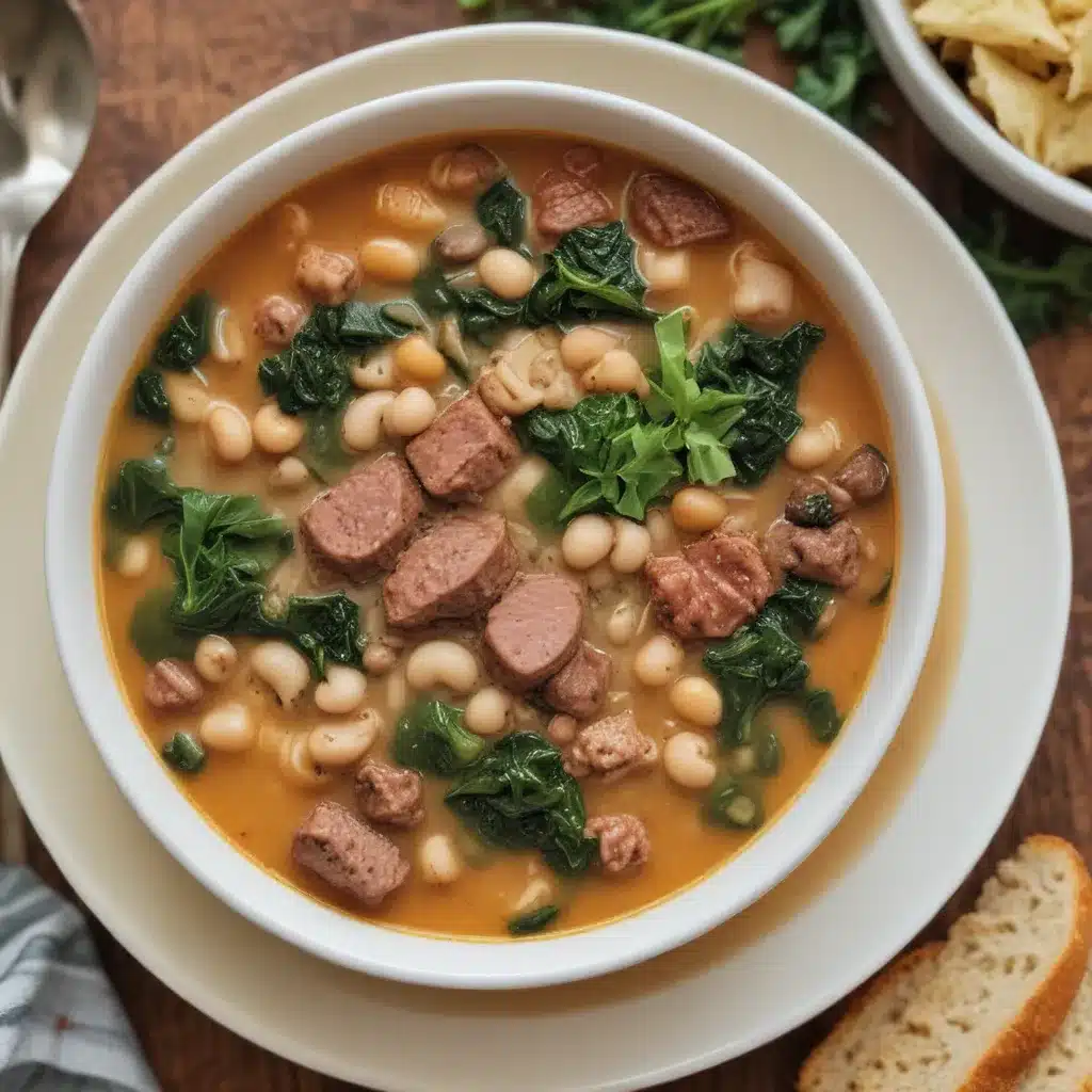 Hurricane Soup with Sausage, Beans and Greens