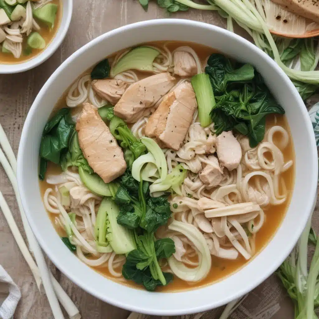 Lemongrass Chicken Noodle Soup with Bok Choy