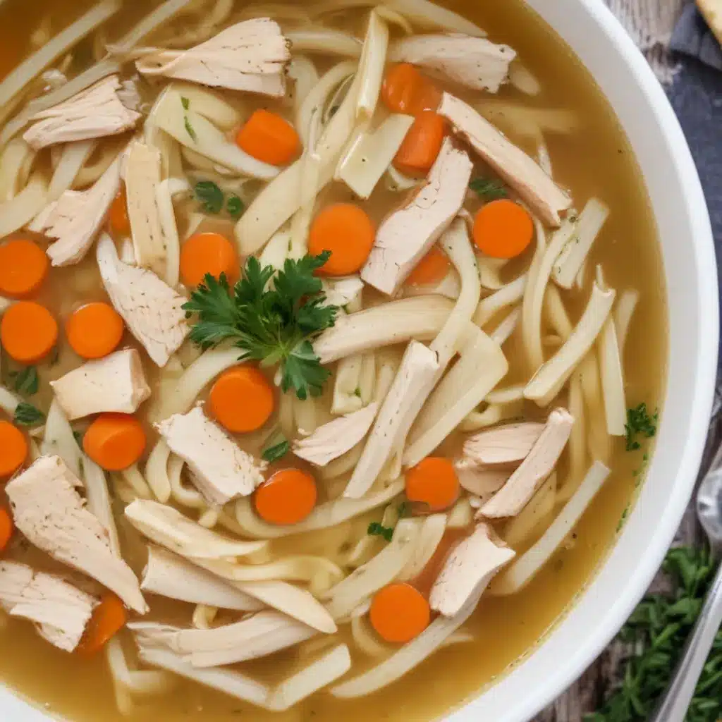 Simple Chicken Noodle Soup with Homemade Broth