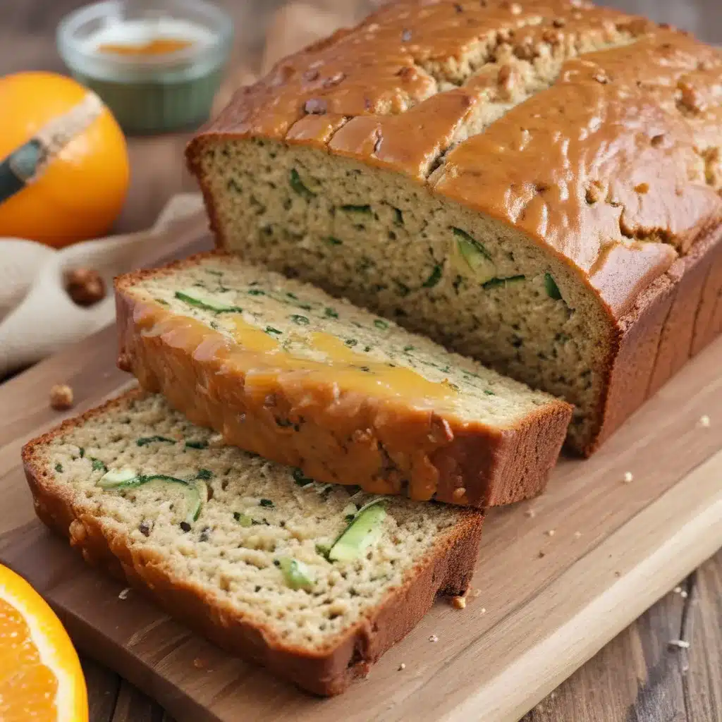 Zucchini Walnut Bread with Orange Glaze