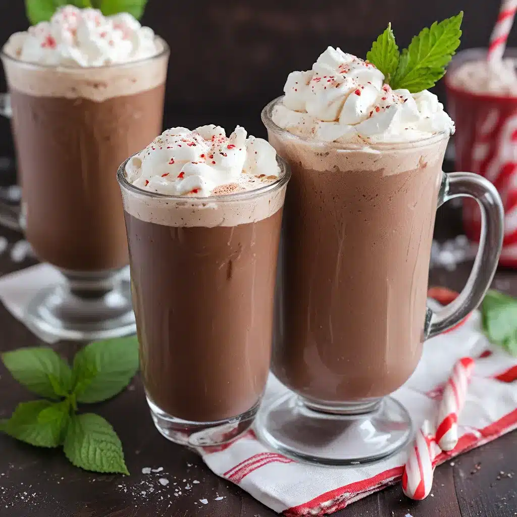 Boozy Frozen Hot Chocolate with Peppermint