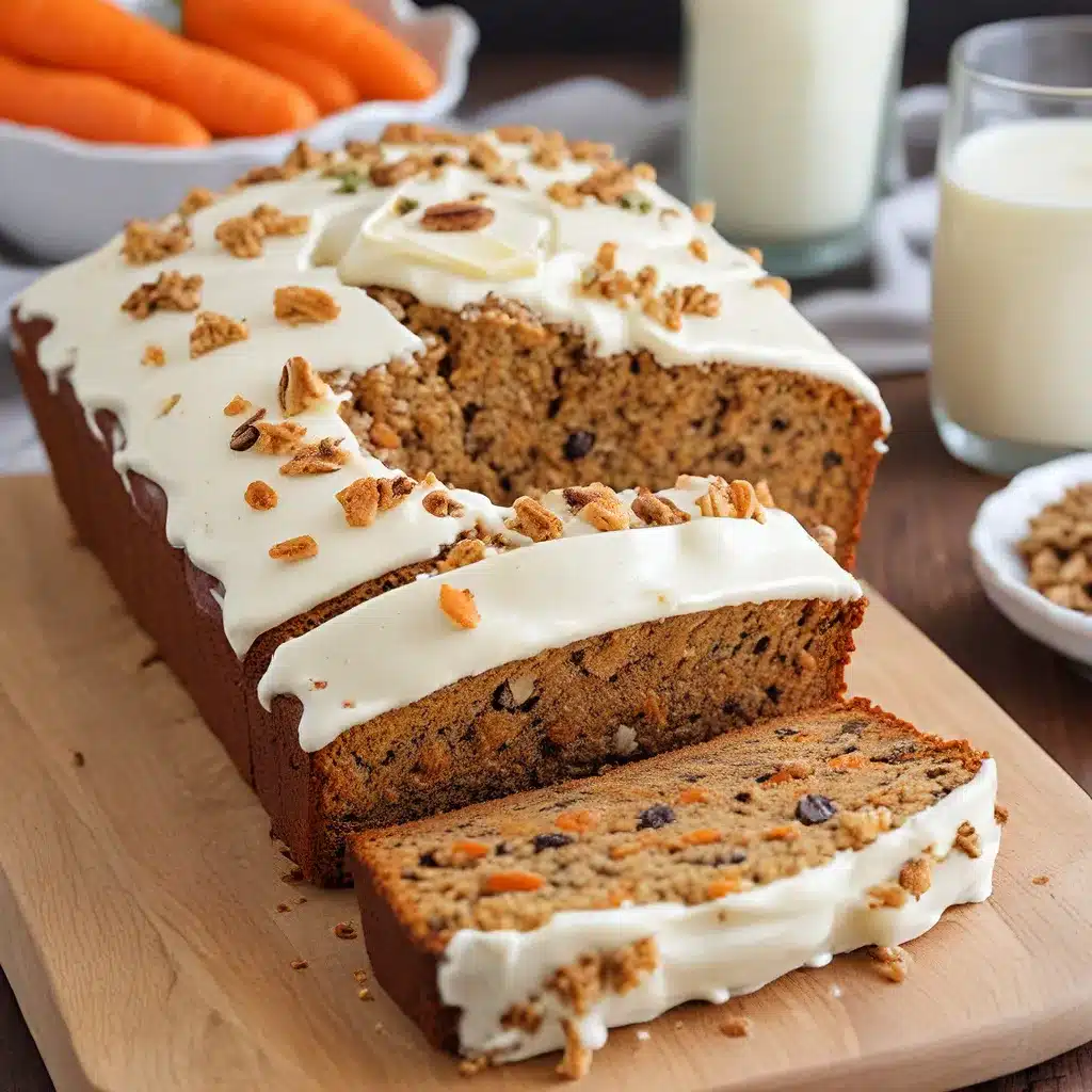 Carrot Cake Breakfast Loaf with Cream Cheese Frosting