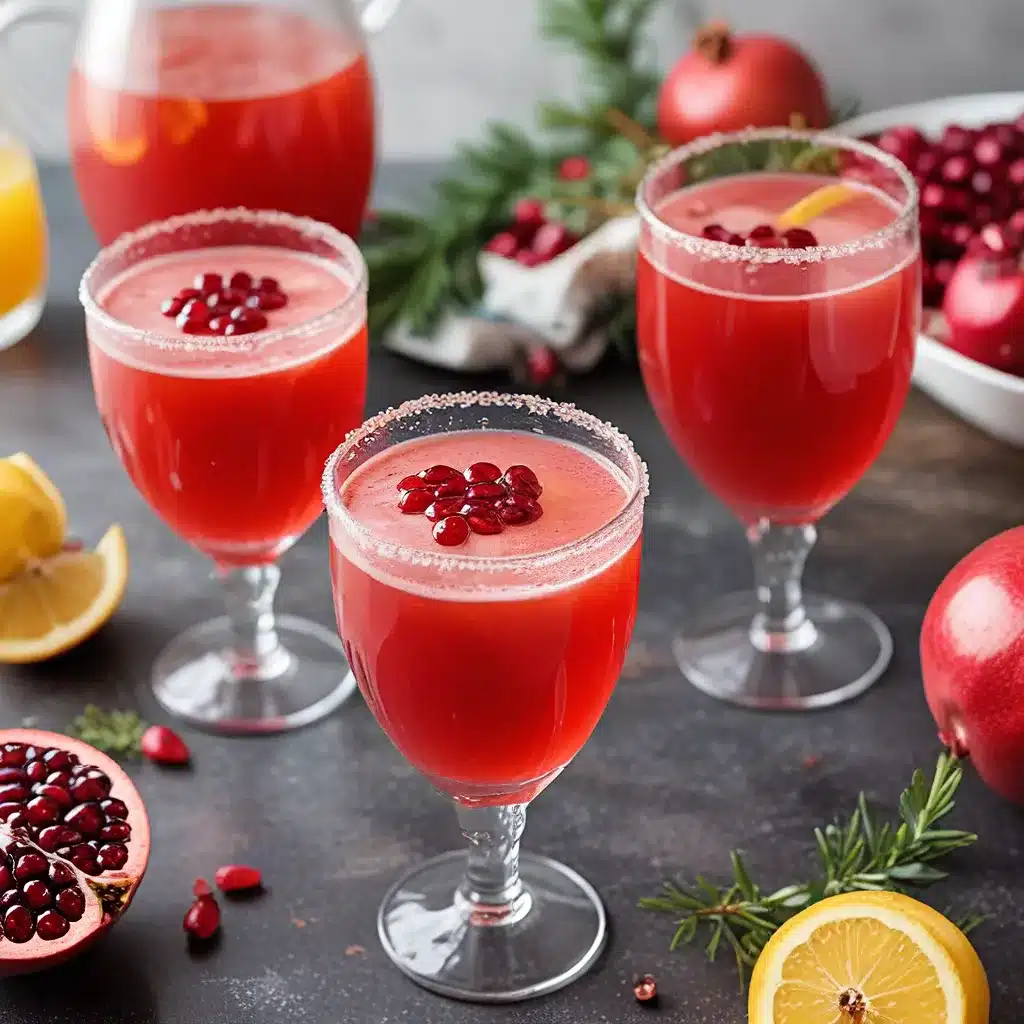 Festive Pomegranate Mimosa Punch