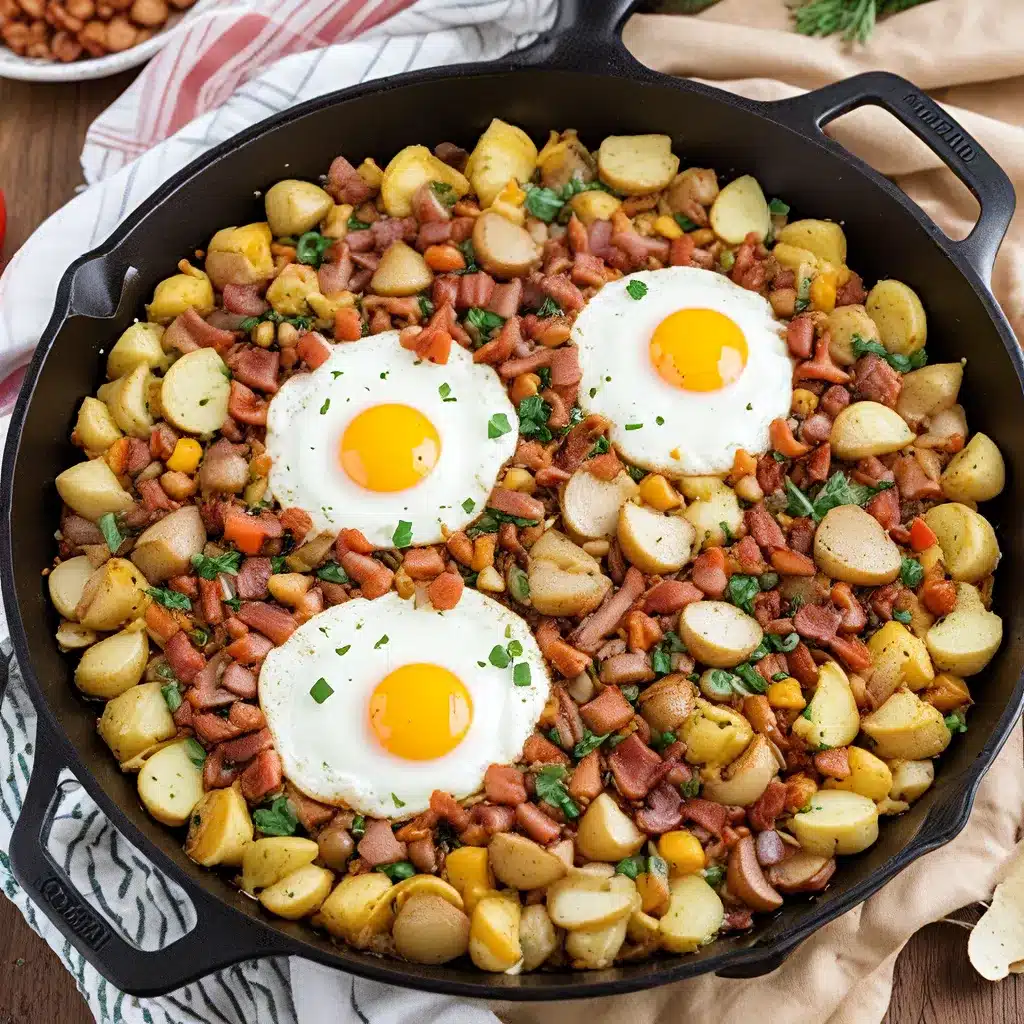 Loaded Breakfast Skillet with Potatoes and Bacon